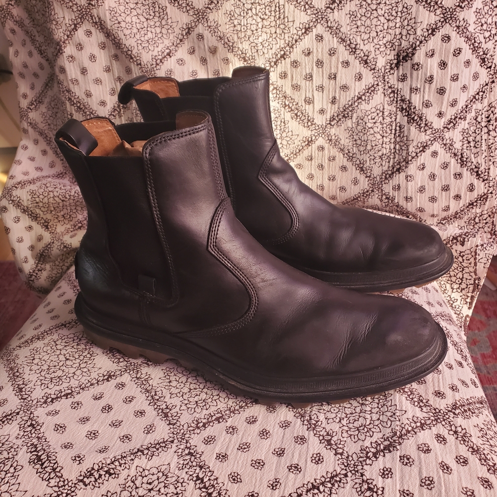 Sorel Men's Dark Leather Ankle Boots